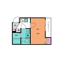 GRADUS鶴ヶ島II 1階1Kの間取り