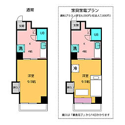 ル・グラン川越 1Kの間取図画像