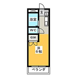 ホワイトポート鶴ケ島 ワンルームの間取図画像