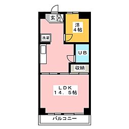 ル・グラン川越 1LDKの間取図画像