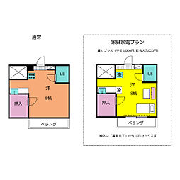 ル・グラン川越 ワンルームの間取図画像