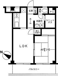 アイリス・ガーデン2 1LDKの間取図画像
