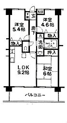 フォレストグリーン 3DKの間取図画像