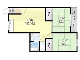 西村ハイツ  ｜ 大阪府門真市栄町16番5号（賃貸マンション2LDK・2階・48.00㎡） その2