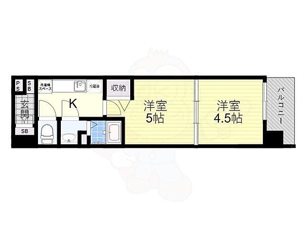 大阪府門真市元町(賃貸マンション2K・13階・27.53㎡)の写真 その2