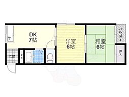 秀和第一ハイツ 2Kの間取図画像