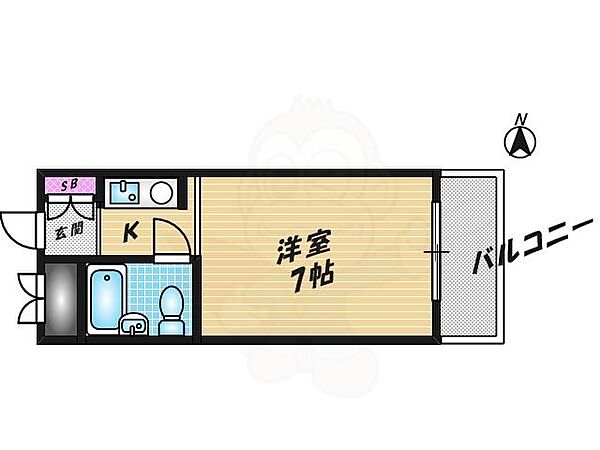 グリーン31 ｜大阪府寝屋川市緑町(賃貸マンション1K・4階・20.00㎡)の写真 その2