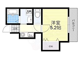 第5高橋ハイツ 1Kの間取図画像