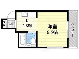 ユニライフコトブキ 1Kの間取図画像