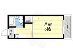 プチメゾン萱島 1Kの間取図画像