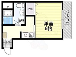 オネストビル 1Kの間取図画像