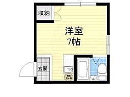 サンルート池田 ワンルームの間取図画像