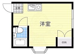 グランホーム大日 ワンルームの間取図画像