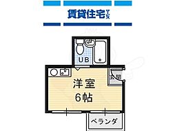 新橋ハイツ ワンルームの間取図画像