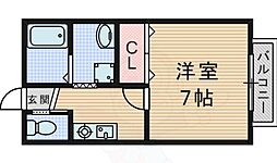 グレートヒルズ2番館 1Kの間取図画像