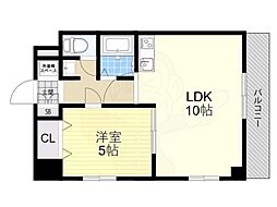 M'PLAZA香里壱番館 1LDKの間取図画像