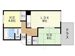 OJ・FLATS・K 2DKの間取図画像