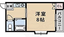 ラウレア門真 1Kの間取図画像