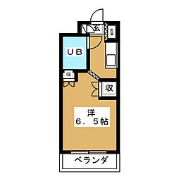 東急田園都市線 三軒茶屋駅 徒歩8分の賃貸マンション 2階1Kの間取り