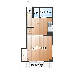 啓福ビル 1DKの間取図画像