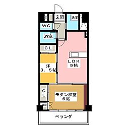 渋谷藤和コープ 2LDKの間取図画像