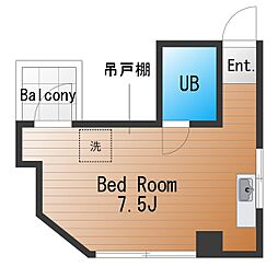 メゾン・ド・オルム ワンルームの間取図画像