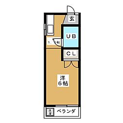マイコーポ ワンルームの間取図画像