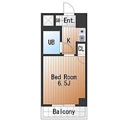 ライオンズマンション三軒茶屋第6 1Kの間取図画像