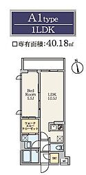 S-RESIDENCE駒場東大前 1LDKの間取図画像