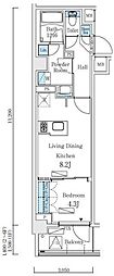 世田谷区北沢1丁目マンション 1LDKの間取図画像