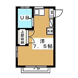 コーポ桜 ワンルームの間取図画像