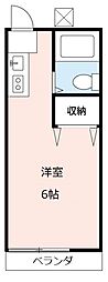 サンヒルズ栗山 1Kの間取図画像