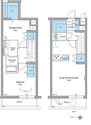 ルフォンリヴェント杉並永福 1SLDKの間取図画像
