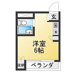 ラ・レジダンス・ド・リュックス ワンルームの間取図画像