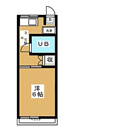 チェスハイツ 1Kの間取図画像