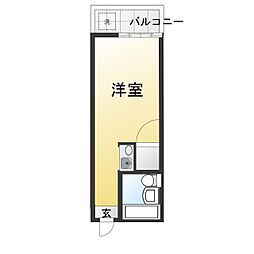 スターシェモア笹塚 ワンルームの間取図画像