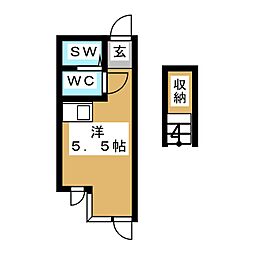 SOL−II 2階ワンルームの間取り
