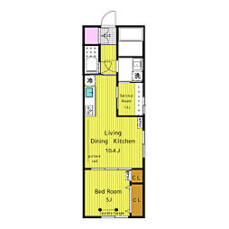 COCOCUBE GRANDE学芸大学 1階1SLDKの間取り