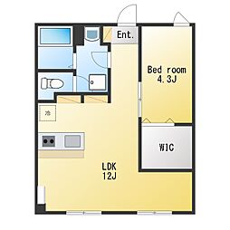 Aglaia目黒中央 1LDKの間取図画像