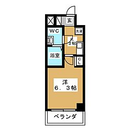 ラグーナコート学芸大学 1Kの間取図画像