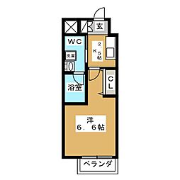 レジディア蒲田2 1Kの間取図画像