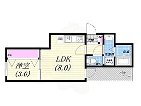 兵庫県西宮市久保町（賃貸アパート1LDK・1階・29.03㎡） その2