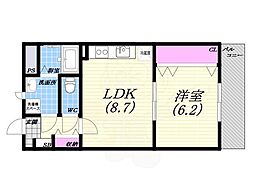 フレシール 1LDKの間取図画像