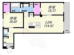 間取図画像 2LDK