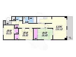 FigTree2号館 3LDKの間取図画像