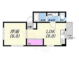 マンションシナーラ 1LDKの間取図画像