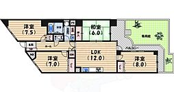 夙川リンデンハイム 4LDKの間取図画像