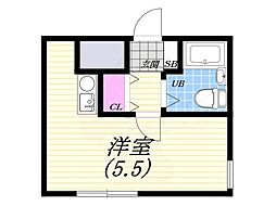 サンパレス21夙川東 ワンルームの間取図画像
