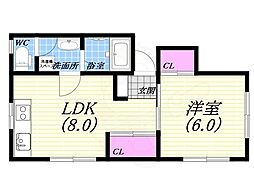 マンションシナーラ 1LDKの間取図画像