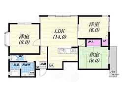 ラフォーレ夙川 3LDKの間取図画像